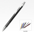 Cheap wholesale Custom logo aluminum pens with logo click open metal ballpoint pen free refill for hotel office school